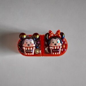 Decoden Mini Pill Box, Mickey Minnie Kawaii Junk Case Style, Night Day Medicine